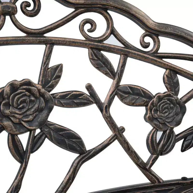 vidaXL Banc de jardin Noir Aluminium moulé, Fonte Moyen