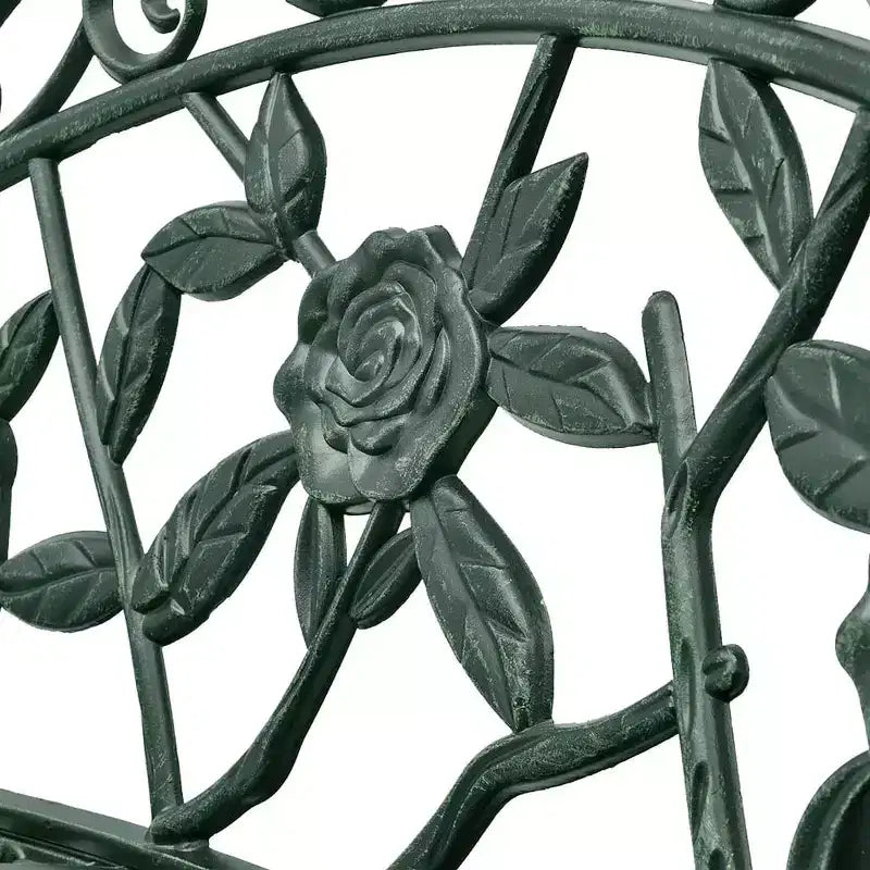 vidaXL Banc de jardin Noir Aluminium moulé, Fonte Moyen