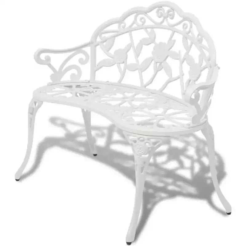 vidaXL Banc de jardin Noir Aluminium moulé, Fonte Moyen
