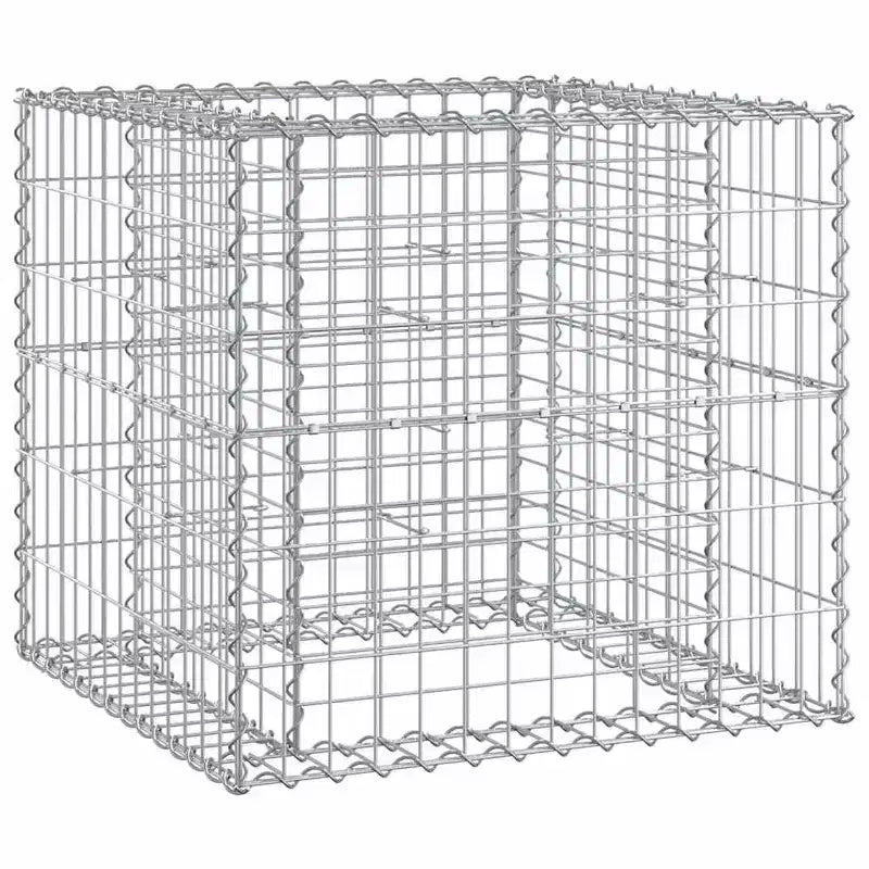 Banc de jardin extérieur rustique avec panier gabion