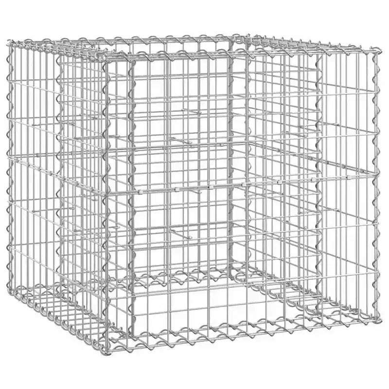Banc de jardin extérieur rustique avec panier gabion