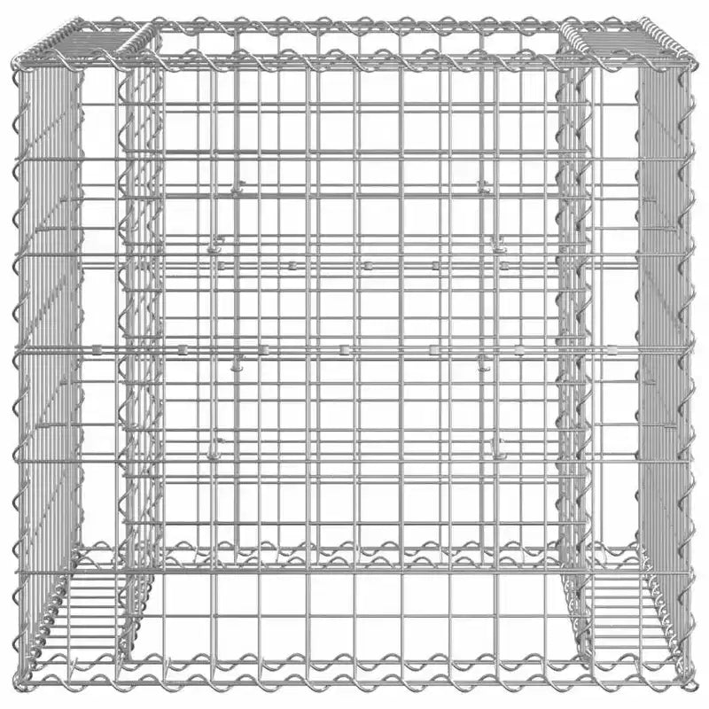 Banc de jardin extérieur rustique avec panier gabion