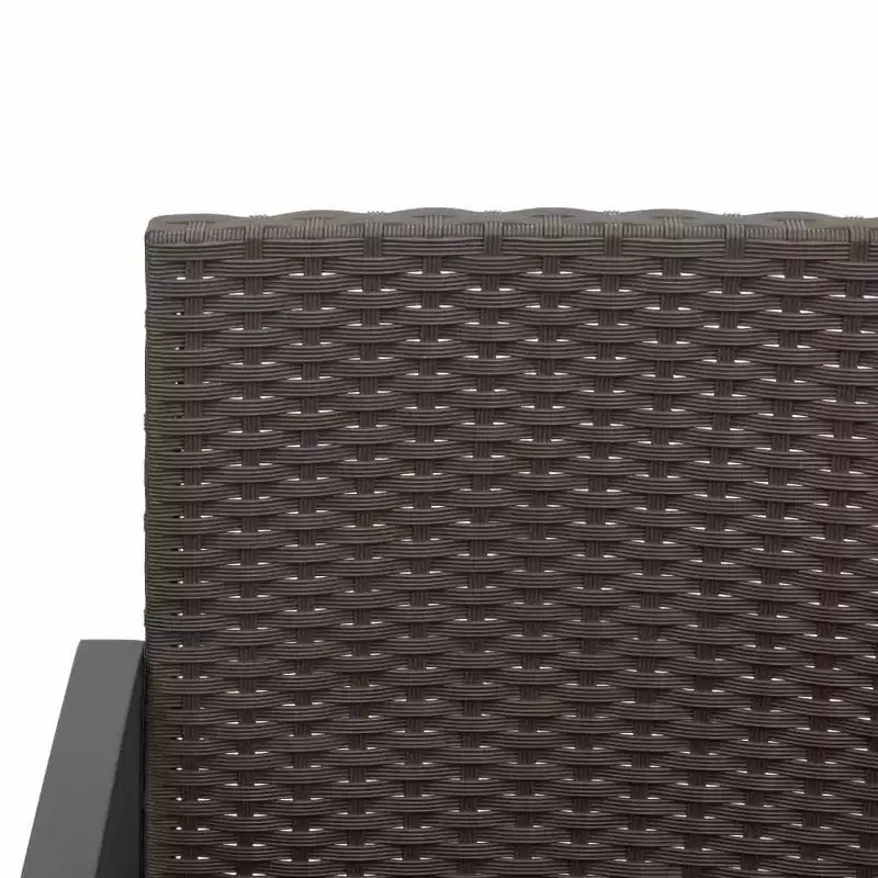 vidaXL Banc d'extérieur 3 places avec coussins pour véranda et terrasse en résine tressée PP