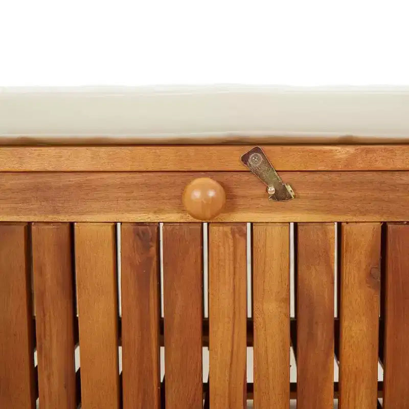 vidaXL Banc de rangement de patio avec coussin Causeuse d'extérieur en bois d'acacia massif