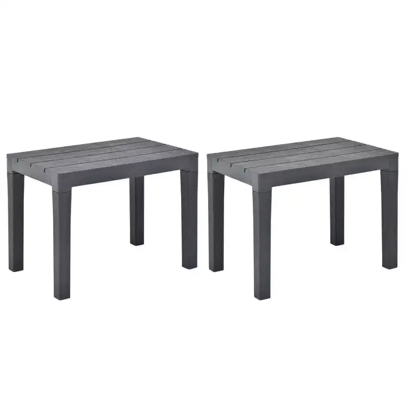 vidaXL 2x Banc de jardin en plastique Sièges de salon d'extérieur