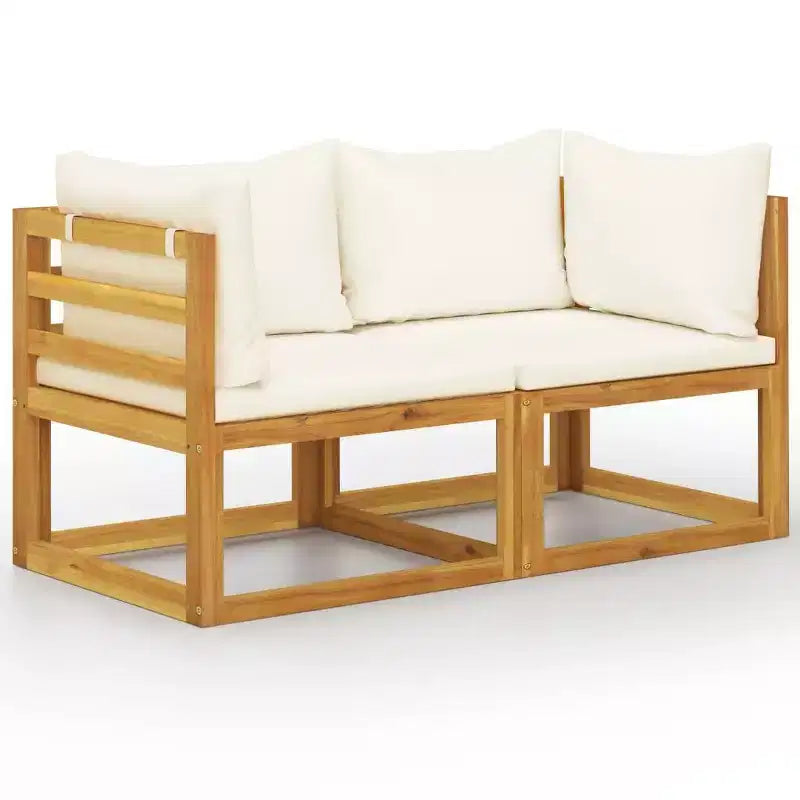vidaXL Causeuse d'extérieur pour patio 2 places avec coussins pour balcon