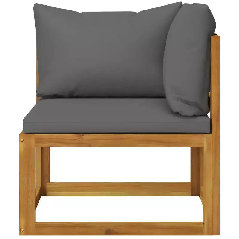 vidaXL Causeuse d'extérieur pour patio 2 places avec coussins pour balcon