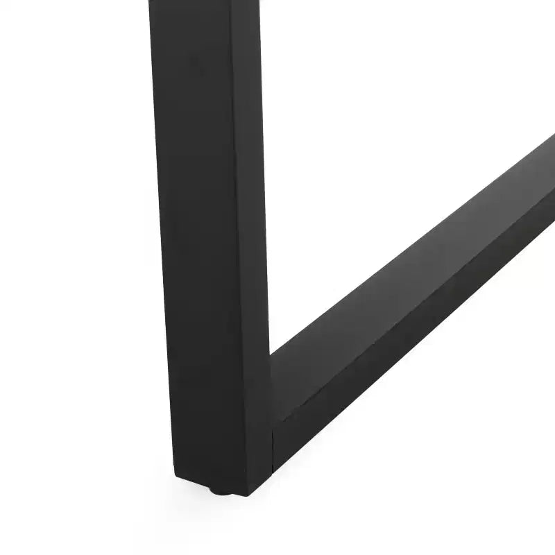 Table à manger d'extérieur en aluminium, noire