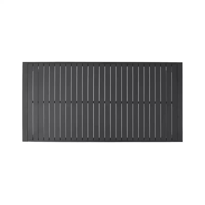 Table à manger d'extérieur en aluminium, noire