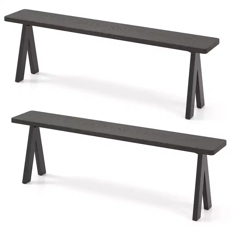 Costway 3-Person Outdoor Bench Set of 2 w/ 800 LBS Bearing Capacity for Garden