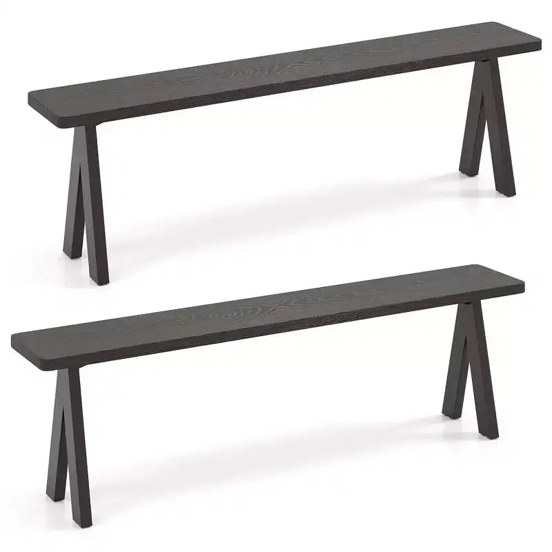 Costway Banc de Jardin Extérieur pour 3 Personnes, Lot de 2, Capacité de Charge 360 kg