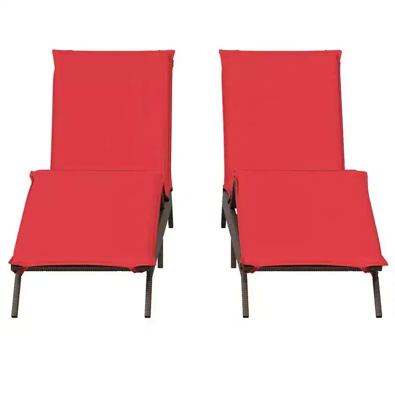 vidaXL Chaise longue de jardin en résine tressée Taille standard