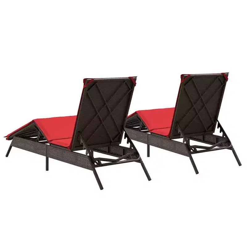 vidaXL Chaise longue de jardin en résine tressée Taille standard