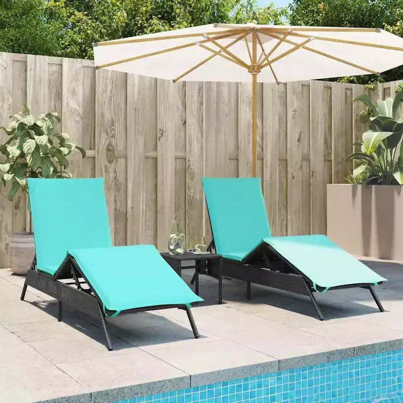 vidaXL Chaise longue de jardin en résine tressée Taille standard