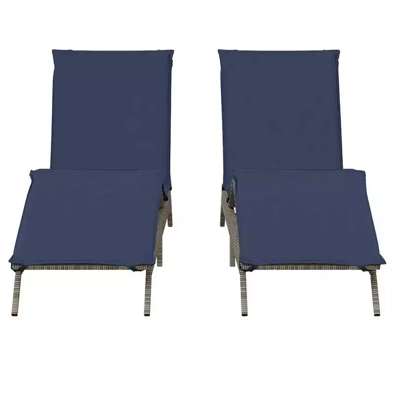 vidaXL Chaise longue de jardin en résine tressée Taille standard