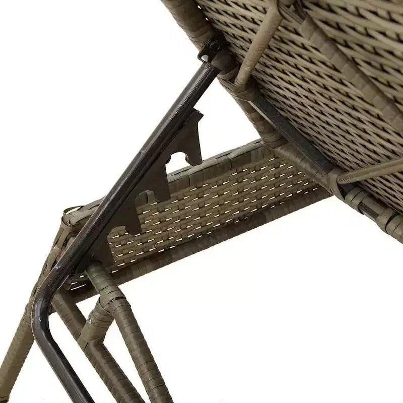 vidaXL Chaise longue de jardin en résine tressée Taille standard