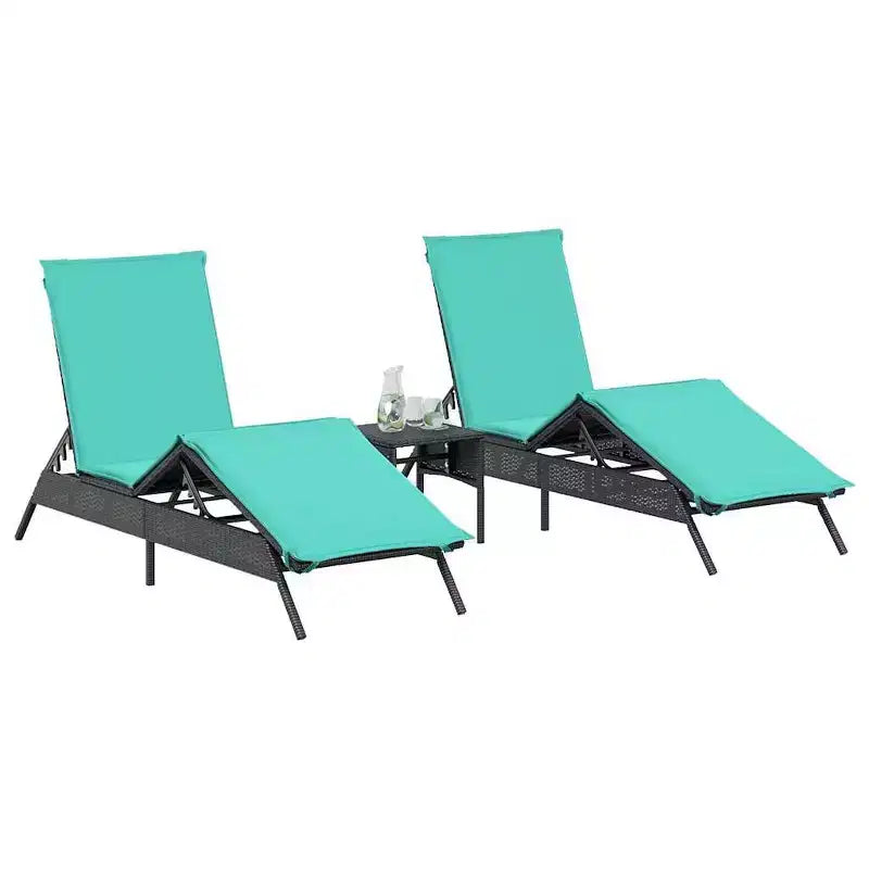 vidaXL Chaise longue de jardin en résine tressée Taille standard