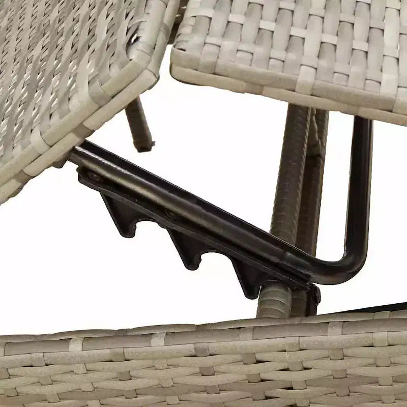 vidaXL Chaise longue de jardin en résine tressée Taille standard