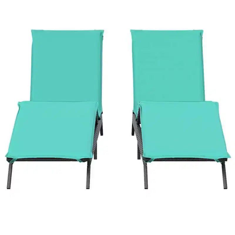 vidaXL Chaise longue de jardin en résine tressée Taille standard