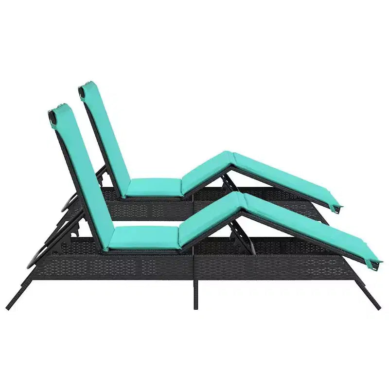 vidaXL Chaise longue de jardin en résine tressée Taille standard