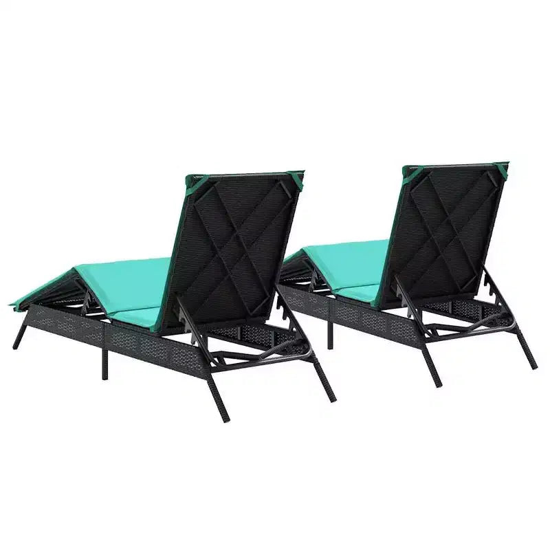 vidaXL Chaise longue de jardin en résine tressée Taille standard