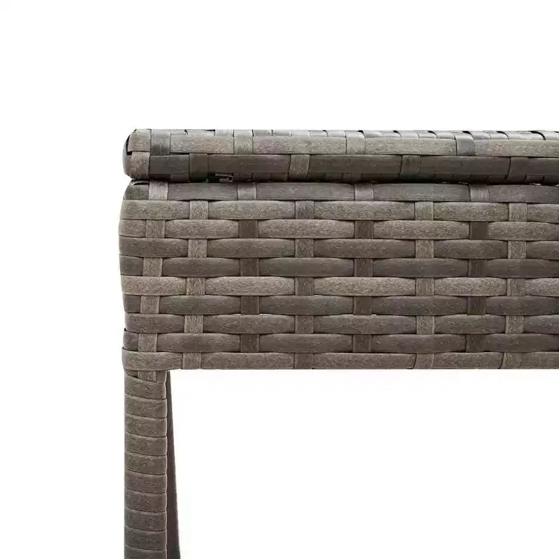 vidaXL Chaise longue de jardin en rotin PE avec housses amovibles extra longues