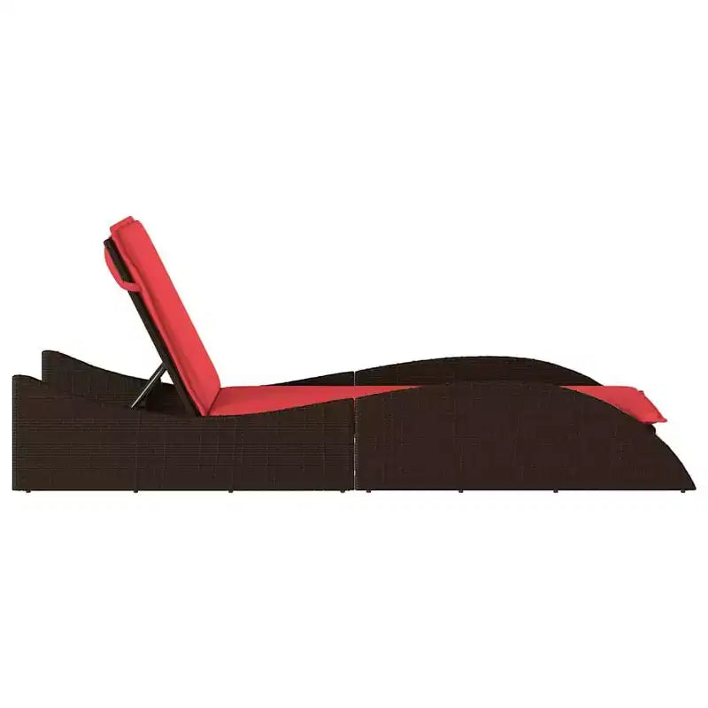 vidaXL Bain de soleil avec coussin 60x205x73 cm Résine tressée