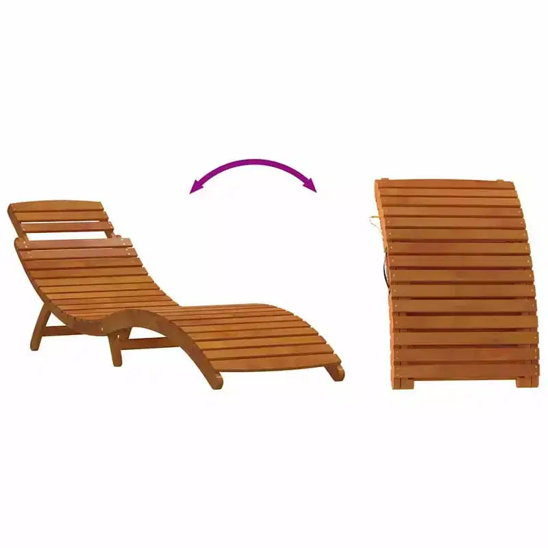 vidaXL Bain de soleil21,65 x 72,44 x 25,20 pouces Bois d'acacia massif