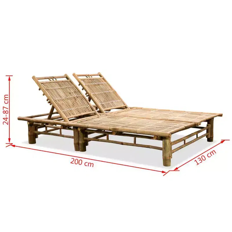 vidaXL Bain de soleil Bambou naturel Bambou très grand