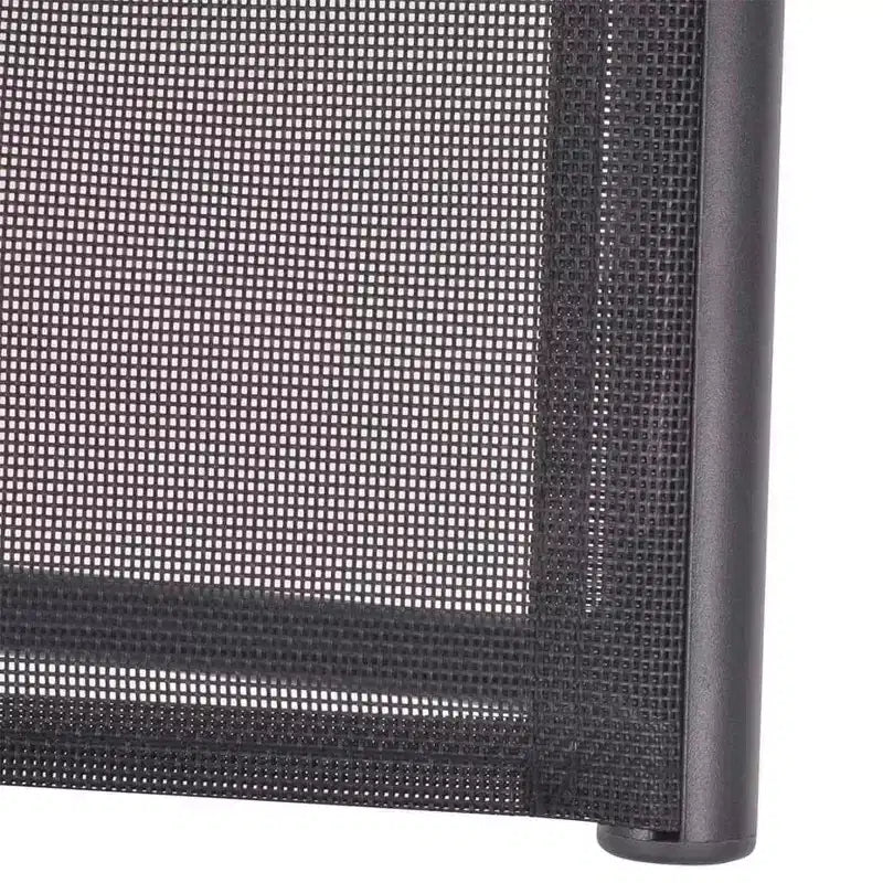 vidaXL Bain de soleil noir en aluminium avec accoudoirs réglables