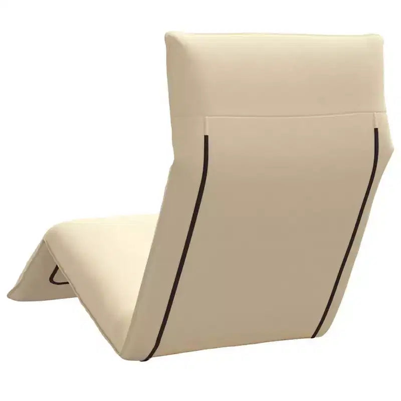 vidaXL Chaise longue de jardin Tissu Oxford beige 100 % polyester, cadre en métal
