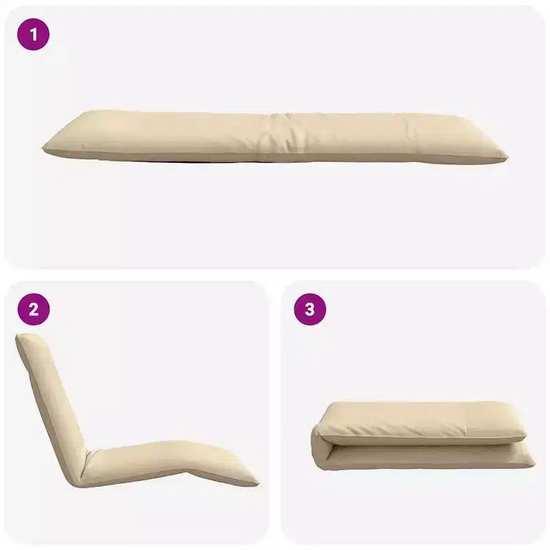 vidaXL Chaise longue de jardin Tissu Oxford beige 100 % polyester, cadre en métal