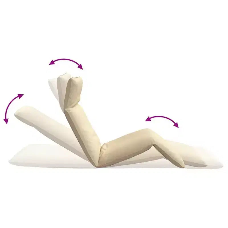 vidaXL Chaise longue de jardin Tissu Oxford beige 100 % polyester, cadre en métal