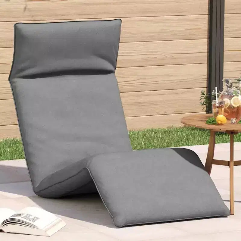 vidaXL Chaise longue gris Tissu Oxford (100 % polyester), métal, mousse