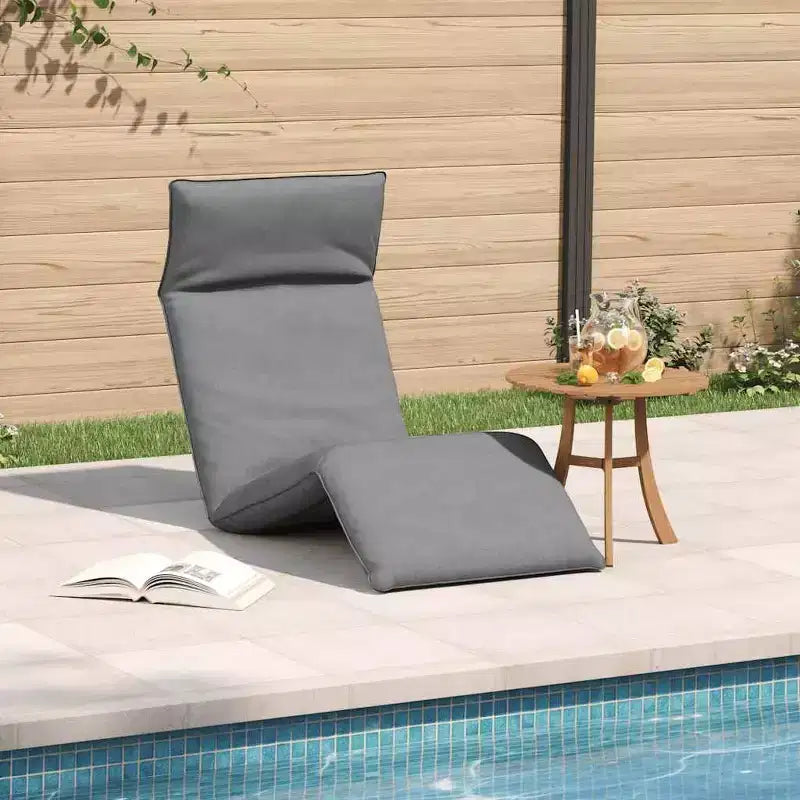 vidaXL Chaise longue gris Tissu Oxford (100 % polyester), métal, mousse