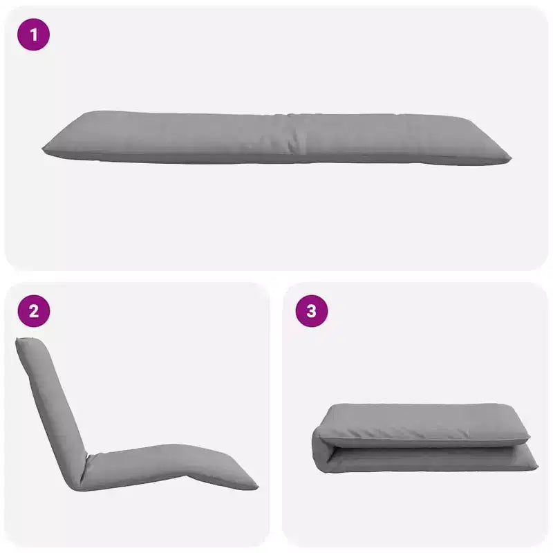 vidaXL Chaise longue gris Tissu Oxford (100 % polyester), métal, mousse