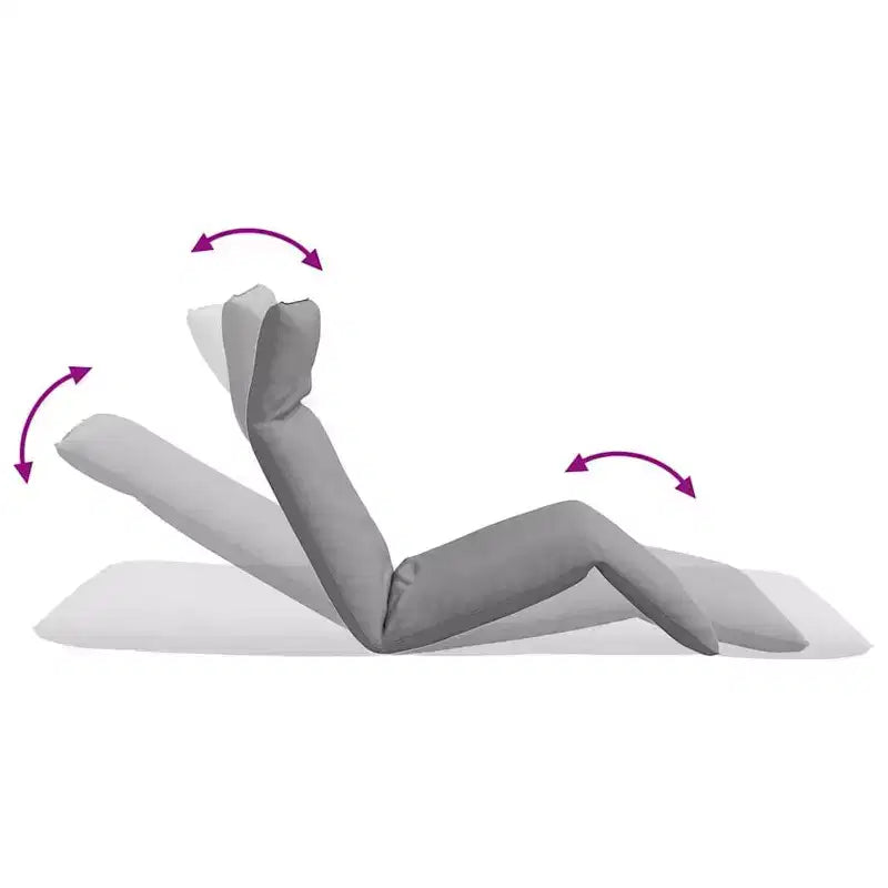 vidaXL Chaise longue gris Tissu Oxford (100 % polyester), métal, mousse