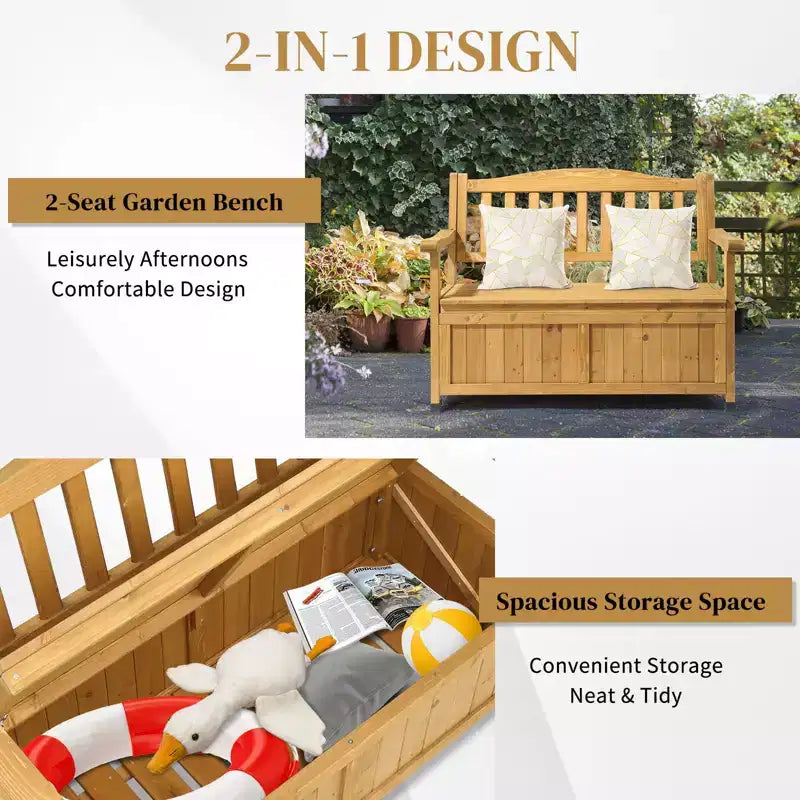 Karl Home | Banc de rangement en sapin de 44 po