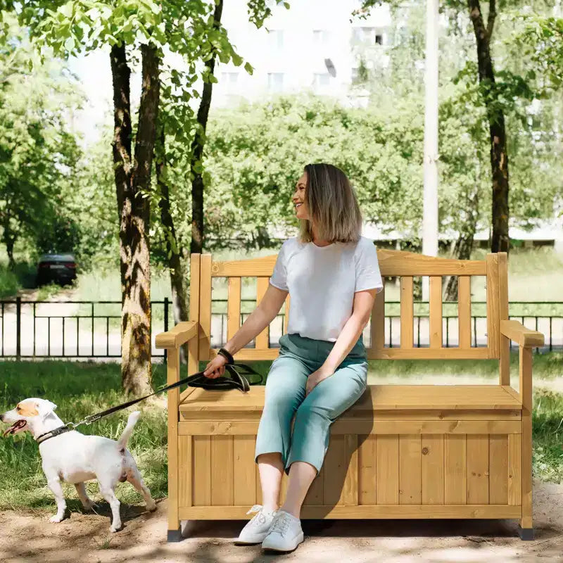 Karl Home | Banc de rangement en sapin de 44 po