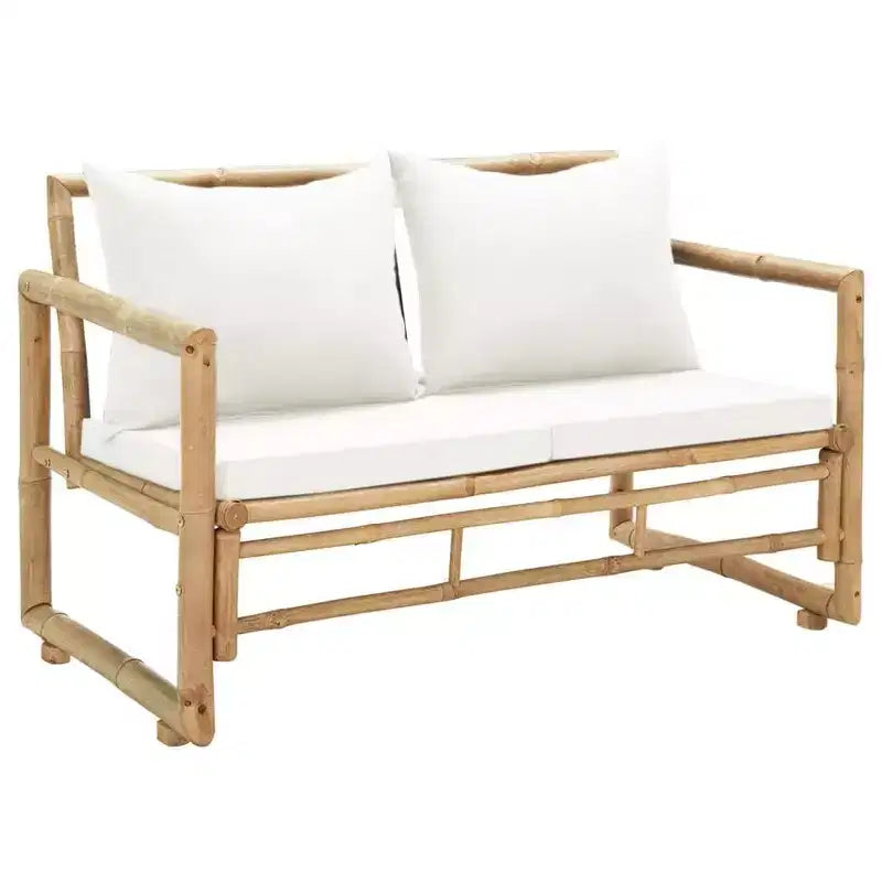 vidaXL Banc de jardin Gris foncé, Bambou naturel