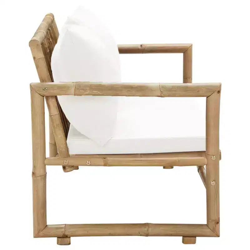 vidaXL Banc de jardin Gris foncé, Bambou naturel