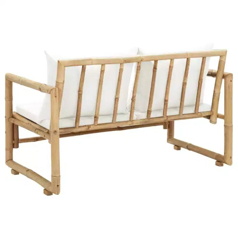 vidaXL Banc de jardin Gris foncé, Bambou naturel