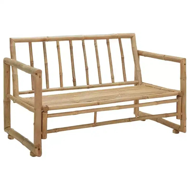 vidaXL Banc de jardin Gris foncé, Bambou naturel