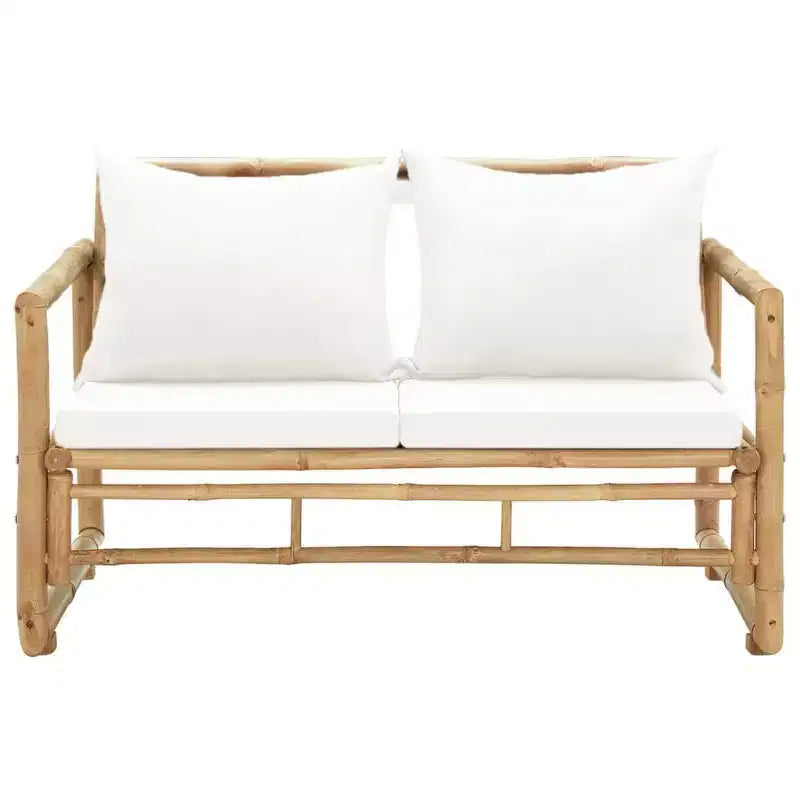 vidaXL Banc de jardin Gris foncé, Bambou naturel