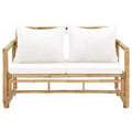 vidaXL Banc de jardin Gris foncé, Bambou naturel