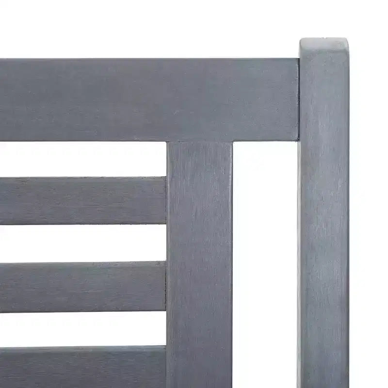 vidaXL Banc de jardin gris en bois d'eucalyptus massif 2 places ergonomique