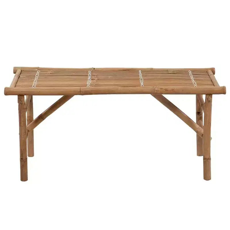 vidaXL Banc de jardin Bambou marron Bambou, polyester Moyen Pliable