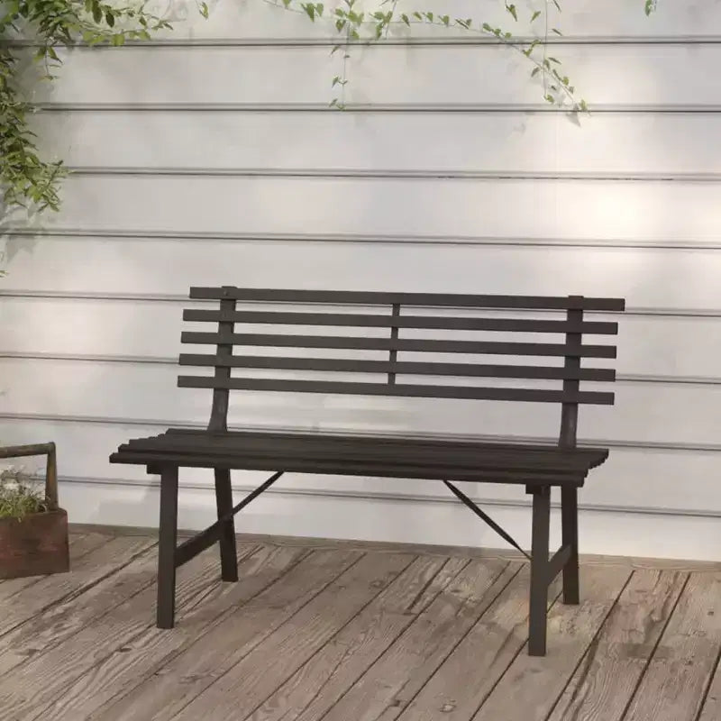 vidaXL Banc de jardin noir Acier thermolaqué Grand Durable