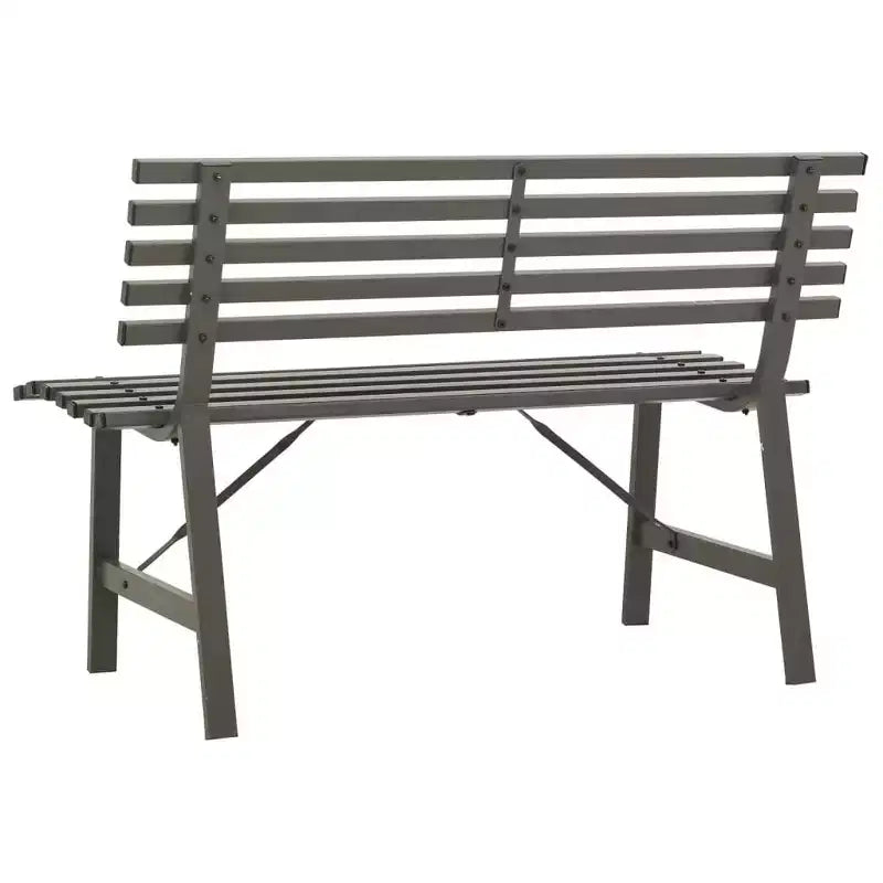vidaXL Banc de jardin noir Acier thermolaqué Grand Durable