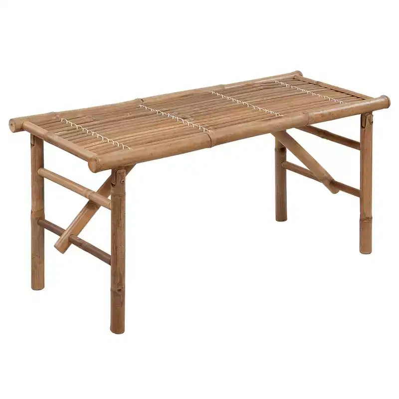 vidaXL Banc de jardin Vert vif, Bambou naturel Bambou, 100 % polyester